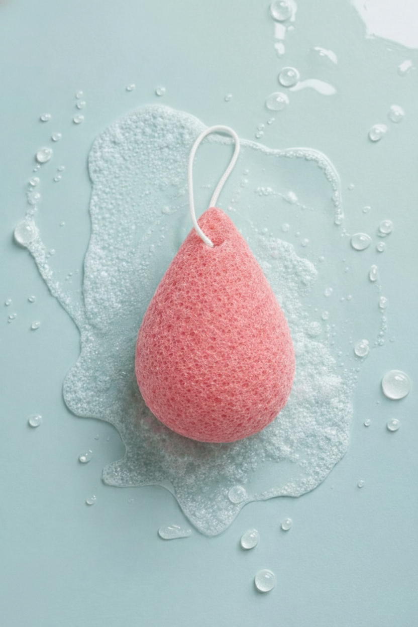 Selenys™ Konjac-Schwamm mit rosa Tonerde