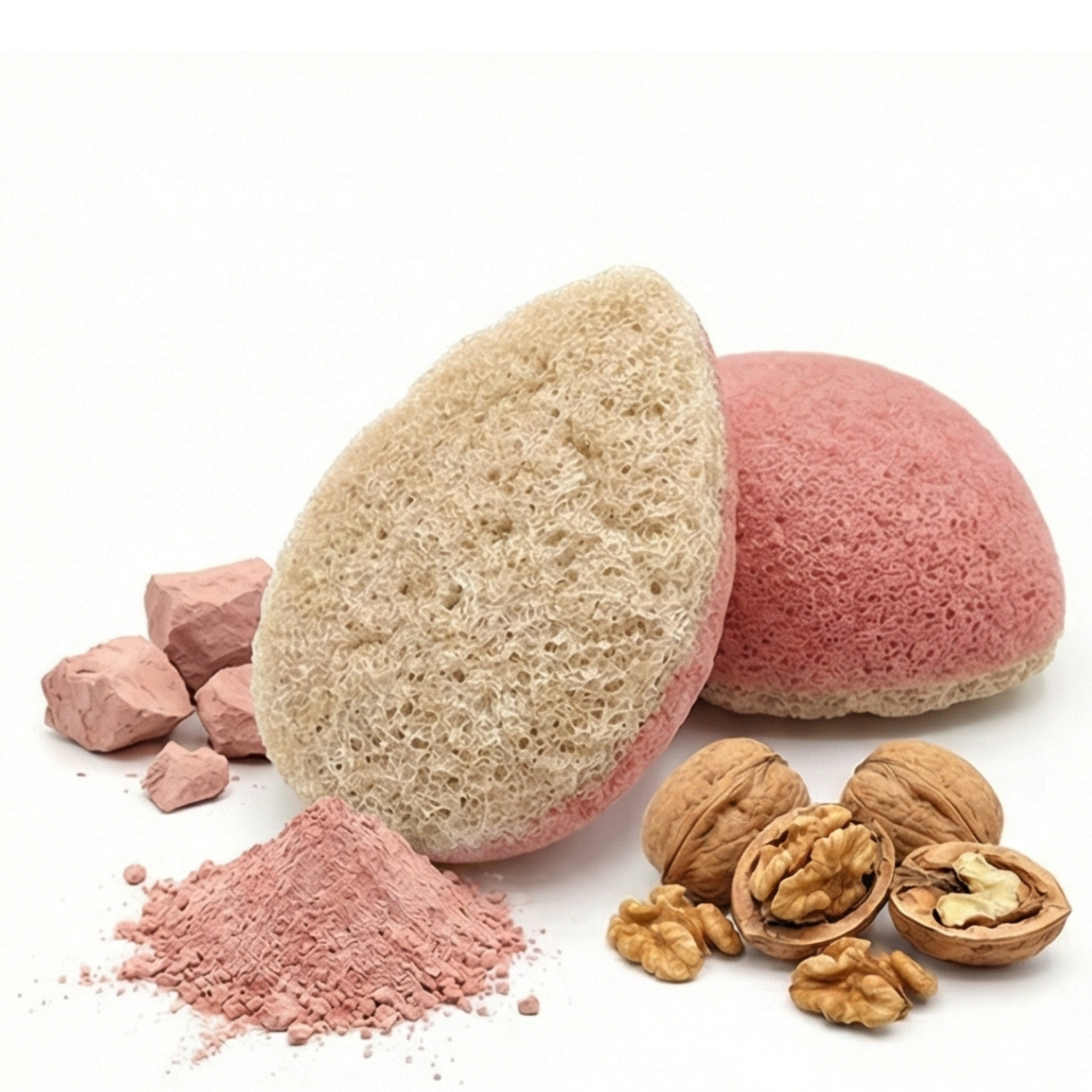 Selenys™ Konjac-Schwamm mit rosa Tonerde