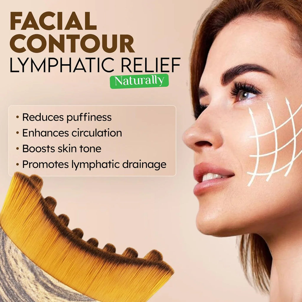 Brosse contour lymphatique pour le visage