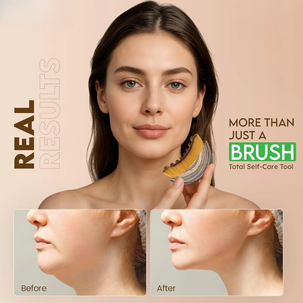 Brosse contour lymphatique pour le visage